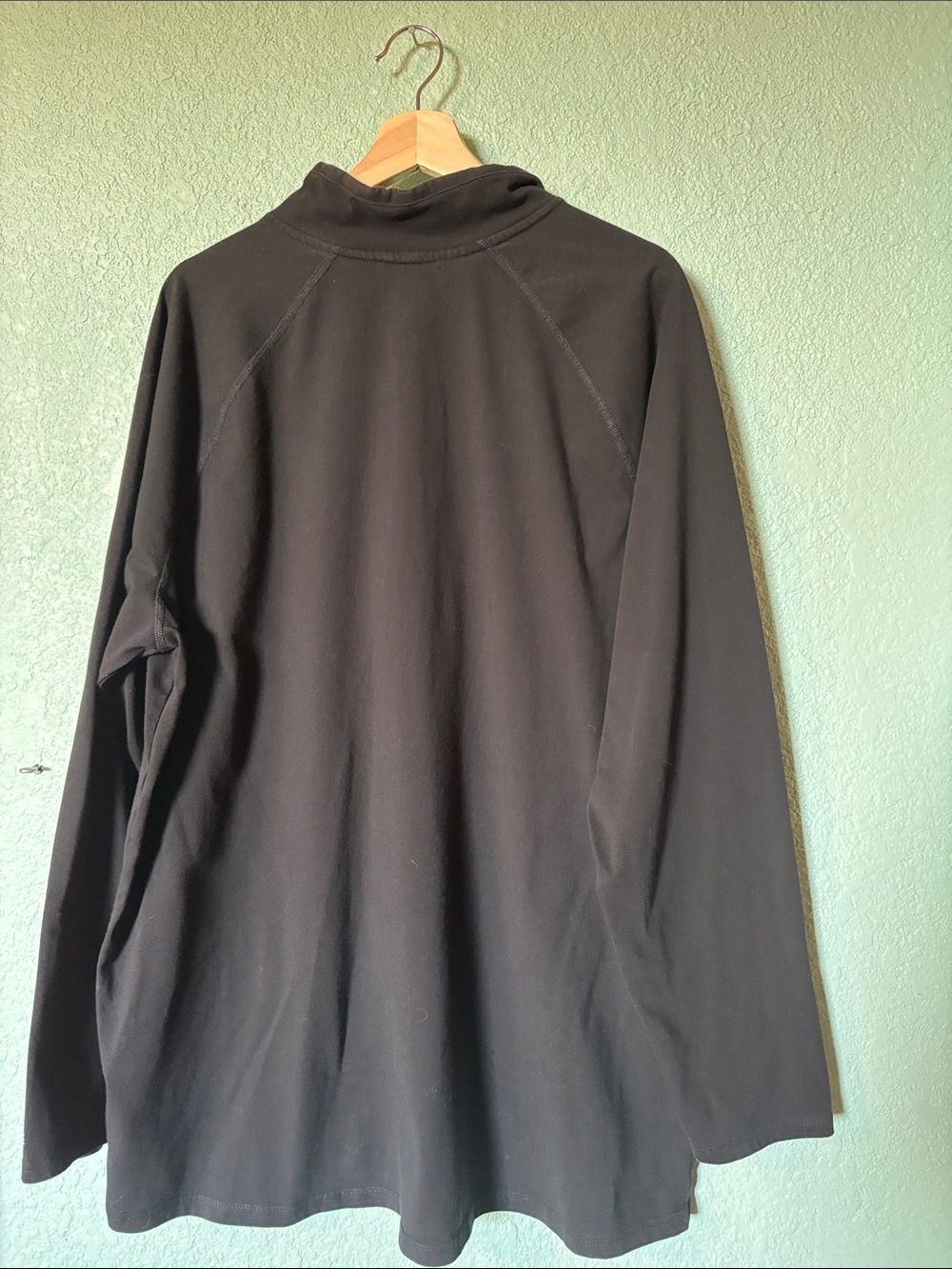 Carhartt Men's Black Quarter-Zip Work Pullover Chest Pocket Tee Size 2XL Good - Picture 3 of 3